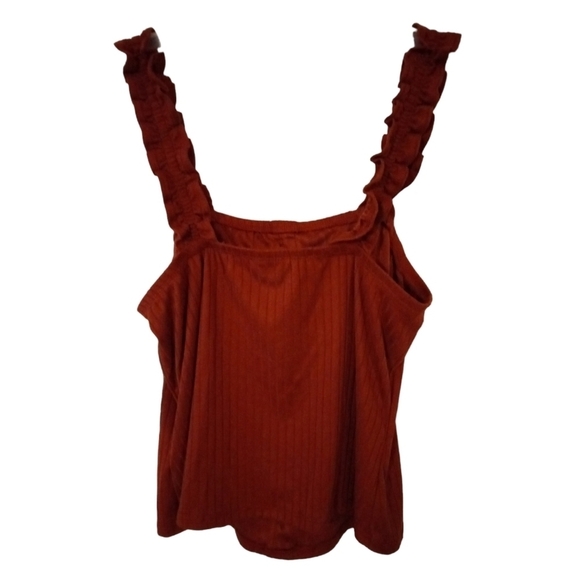 NWT No Boundaries Button Front Super Soft Scrunch Shoulder Straps RedTank M(7-9) - Picture 4 of 7